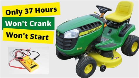 There are some items you can check before you bring the mower to a professional. A John Deere lawn mower won't start due to a plugged air filter, bad spark plug, dirty carburetor, plugged fuel filter, clogged fuel filter, bad fuel pump, bad spark plug, or wrong choke setting. A bad ignition switch, faulty safety switch, bad starter solenoid .... 