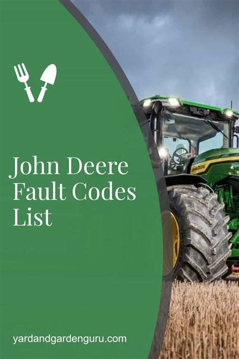John deere fault code 1569.31. Oct 2, 2023 · 2 John Deere Engine Fault Codes Spn Fmi File Type Pdf 2022-01-30 Diagnostic trouble codes of the engine control unit (ECU) Diagnostic Trouble Code - Display - Decision ECU 000097.03 - Engine system - The problem with the signal Water in the fuel. Arrange repair as soon as possible through 