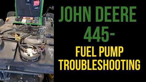 John deere fuel pump troubleshooting. Things To Know About John deere fuel pump troubleshooting. 