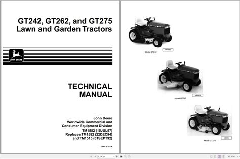 John deere gt275 engine service manual. - Technical manual hazard symbols electrical shock.