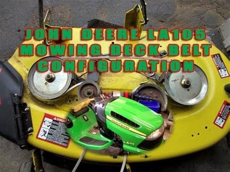 Basic "how to" replace the main drive belt for an LA105 model John Deere Lawn Tractor. 
