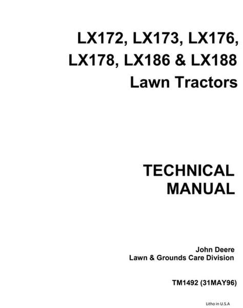 John deere lx176 lawn tractor oem service manual. - Hotpoint mistral fridge freezer instruction manual.