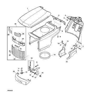 Here are some key components that you might find in a John Deere 455 parts diagram: Engine - The engine diagram will show the different parts that make up the engine, such as the cylinder head, pistons, crankshaft, and valves. It will also show the location of various engine accessories, such as the air cleaner, fuel pump, and starter motor.. 