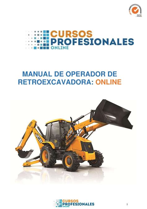 John deere manual de una retroexcavadora. - Introductory guide to the control of machines.