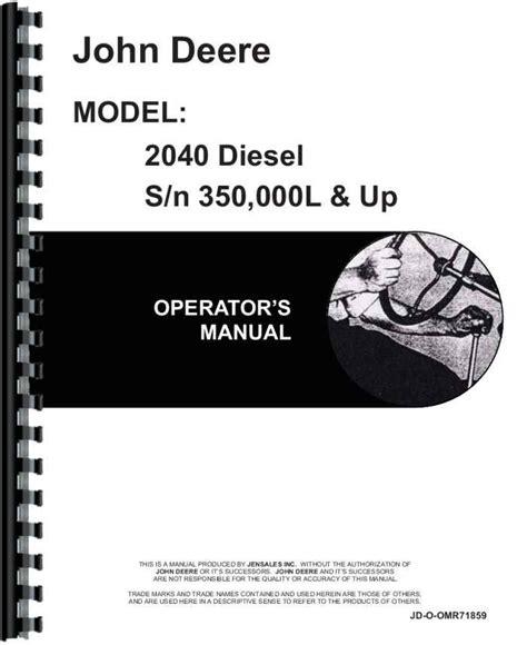 John deere model 2040 traktor handbuch. - Yamaha wr 450 1998 2007 online service reparaturanleitung.