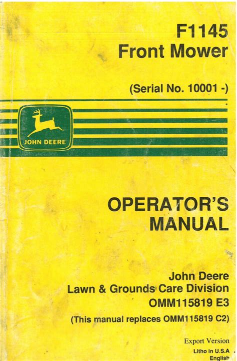 John deere model f1145 mower manual. - Sae j1171 trim pump reservoir manual.