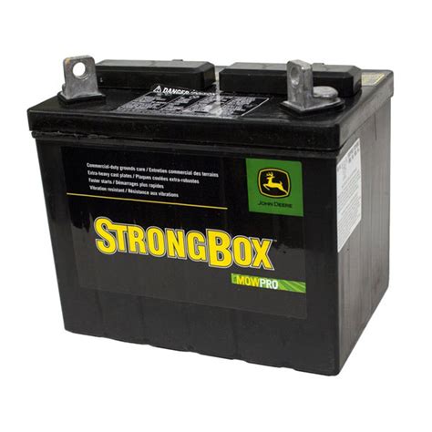 John deere mower battery. Open, lift or remove any hood, shroud or other obstacle that blocks access to the mower battery. Connect one end of the positive jumper cable to the positive post of the good battery. The positive cable will have red insulation or red battery clamps. The positive battery post is marked with the word "pos" or a plus sign. 