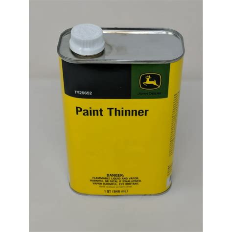 John deere paint thinner. Shop.deere.com is easy to use. 1 - Strongly Disagree. 2 - Disagree. 3 - Neutral. 4 - Agree. 5 - Strongly Agree. Next. *FREE Ground 3-5 Day Shipping with $50 purchase. Applies to orders placed online at Shop.Deere.com. Free Shipping applies to Standard Delivery on orders over $50 sent to a single shipment address in the United States. 