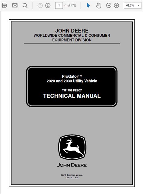 John deere progator 2030 service manual. - Caja de herramientas para la vida.