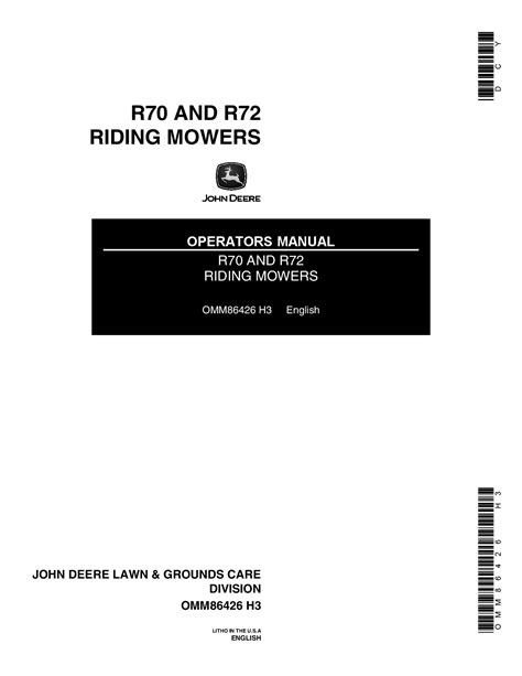 John deere r72 riding mower manual. - Cbc 151 manual de usuario de calibre 12.