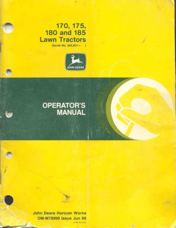 John deere repair manuals for 175 hydro. - Manuale del monitor al plasma hitachi p50h401a.