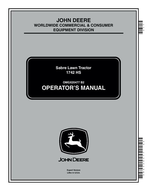 John deere sabre manual 1742 hs. - Older stanley garage door opener manual.