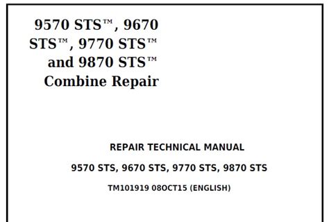 John deere service manuals 9770 sts. - Download komatsu pc200 210 220 250lc 6le excavator manual.