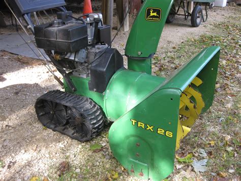 John deere trx26 snowblower. John Deere TRX26 Track Snowblower w/ JD cab in great cond thrower 2 stage used. Condition: Used. Price: US $1,150.00. $47.91 for 24 months with PayPal Credit* Buy It … 