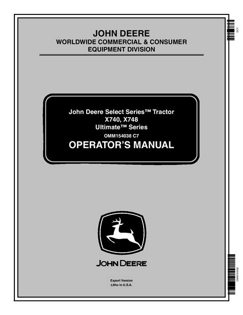 John deere x748 manuale del proprietario. - 2015 suzuki 400 king quad owners manual.