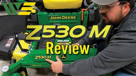 Description. The longer you ride the John Deere Z530M Zero-Turn Mower, the more you will appreciate the ergonomic control levers and the comfortable premium high back seat. The Z530M is built tough on a frame that ensures smooth and comfortable operation. Its powerful 16.1 kW twin-cylinder engine and the 122 cm (48in) mower deck deliver first .... 