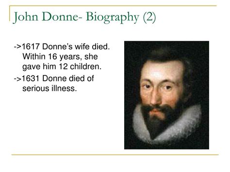 John donne biography summary example