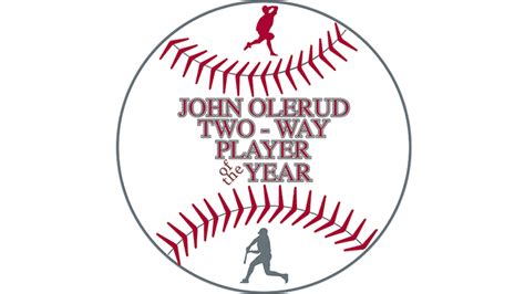 The John Olerud Two-Way Player of the Year Award is a college baseball award given to the best two-way player of the season. The award is named after former Washington State Cougars All-American pitcher and first baseman John Olerud. The current holder of the award is Paul Skenes of the Air Force Falcons.. 
