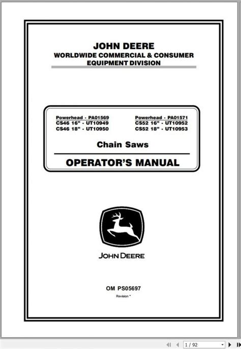 Johndeere chain saws oem oem owners manual. - Technical traffic crash investigators handbook a technical reference training investigation and r.