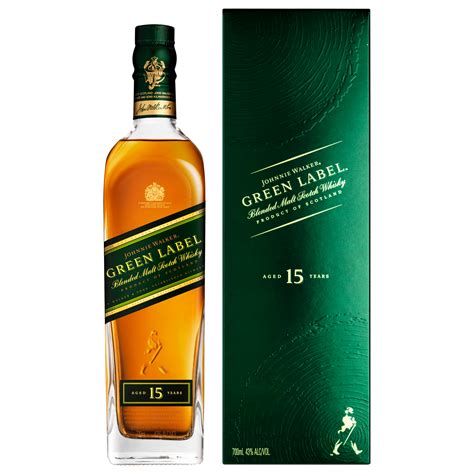 Johnnie walker green label. Johnnie Walker Green Label. Whiskybase ID. WB109114. Category. Blended Malt. Distilleries. Caol Ila, Talisker, Cragganmore, Linkwood. Bottler. John … 