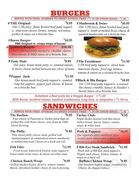 Johnny b's roadside saloon menu. The menu for Johnny B's Roadside Saloon may have changed since the last user update. Sirved does not guarantee prices or the availability of menu items. Customers are free to download these images, but not use these digital files (watermarked by the Sirved logo) for any commercial purpose, without prior written permission of Sirved. 