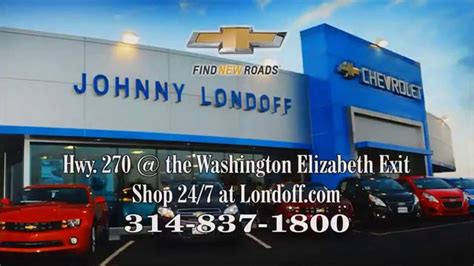 Johnny londoff chevrolet. Oct 19, 2023 · Londoff Sr. went on to become an Edsel dealer, then in 1960 he launched Johnny Londoff Chevrolet when he opened the Chevrolet dealership on Dunn Road in Florissant. 