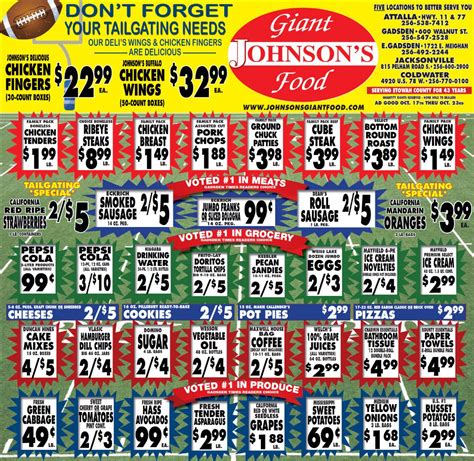 Johnson's giant food weekly ad. Reviews, get directions and contact details for Johnson's Giant Food. Address: 1431 3rd St SW, Attalla, AL 35954, USA. Phone: (256) 538-7412. Website. 