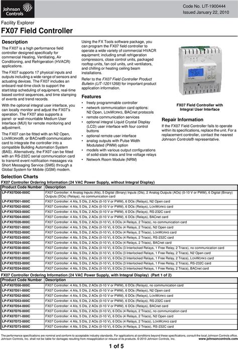 Johnson Controls Fx07 Software Pdf - theamlife.com