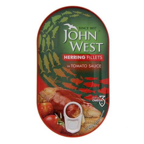 Johnwest Herring Fillets Tomato160G - Canned Fish