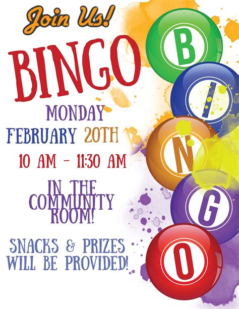 Join in for bingo games in Burk