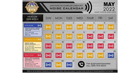 Joint Base Mdl Noise Calendar Printable Word Searches