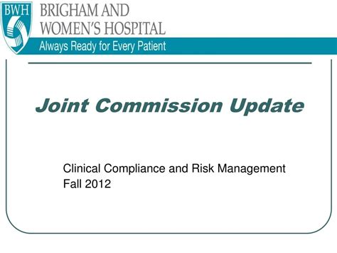 Joint Commission Update