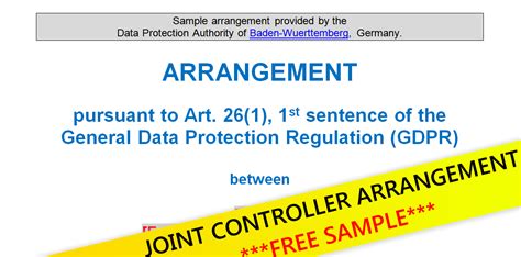 Joint Controllership Arrangement - European Medicines …