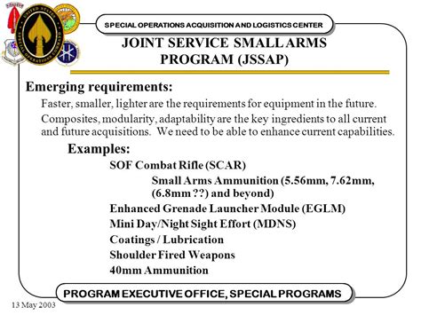 Joint Services Small Arms Program (JSSAP)