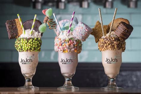 Jojo shake bar. JoJo’s Shake Bar. 23 W Hubbard St, Chicago, IL 60654. Advertisement. Prepare for a major sugar rush at this lowkey spot featuring insane milkshakes. JoJo’s refuses to serve up mediocre shakes. Instead, they offer over-the-top creations with marshmallows, sprinkles, cookies, whipped cream, and other toppings for a truly instagrammable piece ... 