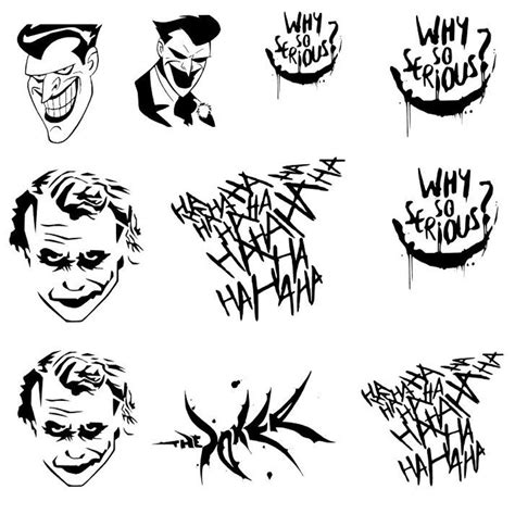 Joker Tattoo Templates
