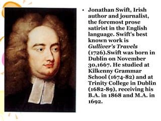 Jonathan swift style of writing