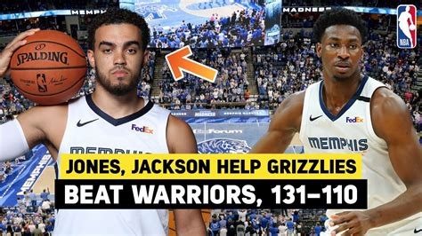 Jones, Jackson help Grizzlies beat Warriors, 131-110