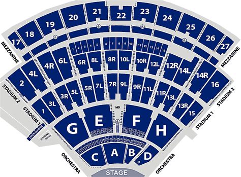 Jones Beach Theater - Interactive concert Seating Chart. *This is the most common end-stage configuration here. Your concert may have a different floor layout. Jones Beach Theater seating charts for all events including concert.. 
