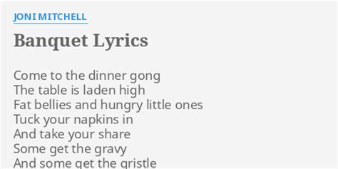 Joni Mitchell - Banquet - lyrics