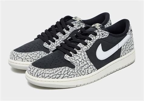 Jordan 1 low black cement. For instance, below, you can see the photos from Nike for the Air Jordan 1 Low "Black Cement," which is an homage to the Air Jordan 3. Read More: Travis Scott x Air Jordan 1 Low Golf Surfaces Online 