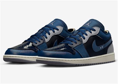 Jordan 1 low craft. Dark, stormy and full of style. This AJ1 combines leather, suede and textiles in the upper for a tonal look with plenty of depth. 