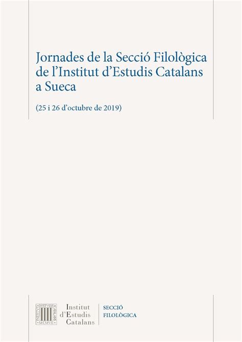 Jornades de la secci filolgica de l'institut d'estudis catalans a castell. - Daihatsu terios workshop manual de usuario.