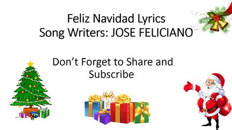 José feliciano feliz navidad lyrics. Sep 5, 2016 · José Feliciano: Top 3. 1. Feliz Navidad. 2. Che sarà. 3. Qué será. Translation of 'Feliz Navidad' by José Feliciano (José Monserrate Feliciano García) from English, Spanish to Dutch. 