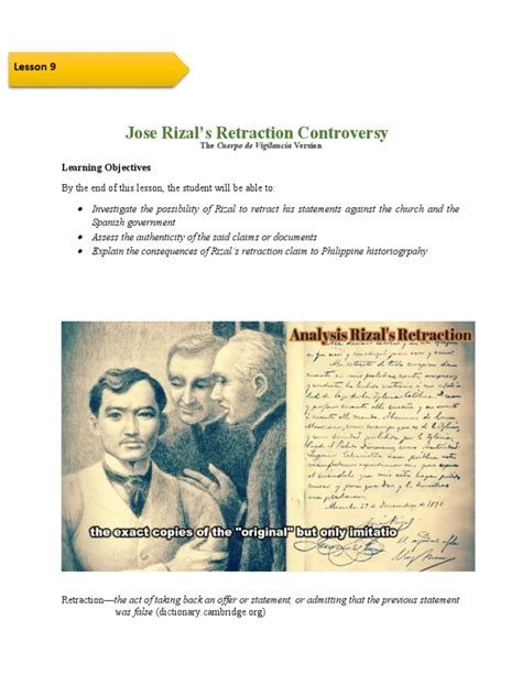 Jose Rizal’s Retraction Controversy Free Essay Example