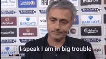 Jose mourinho if i speak gif. Jose Mourinho wore a microphone to "protect himself " when his AS Roma side faced Monza in May, but he could not resist a dig at the referee after the game and was handed a 10-day touchline ... 