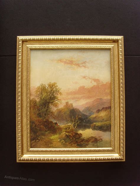 Joseph Horlor 1809-1887 Oil Welsh Landscape Sunset