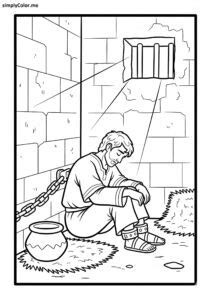 Joseph In Prison Coloring Shee