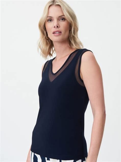 Joseph Ribkoff Sleeveless Top In Midnight Blue Grailed