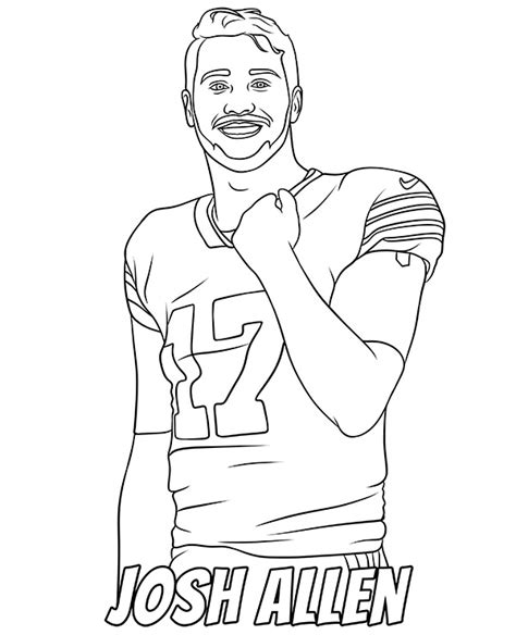 Josh Allen Coloring Page Coloring Pages